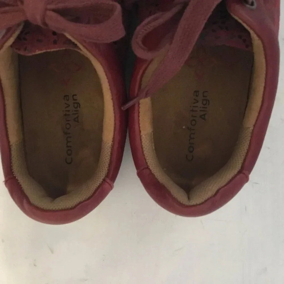 NWOT  Comfortiva Caledonia Memory foam Russet Red leather Women's Shoes Sz 9 M - Picture 10 of 12